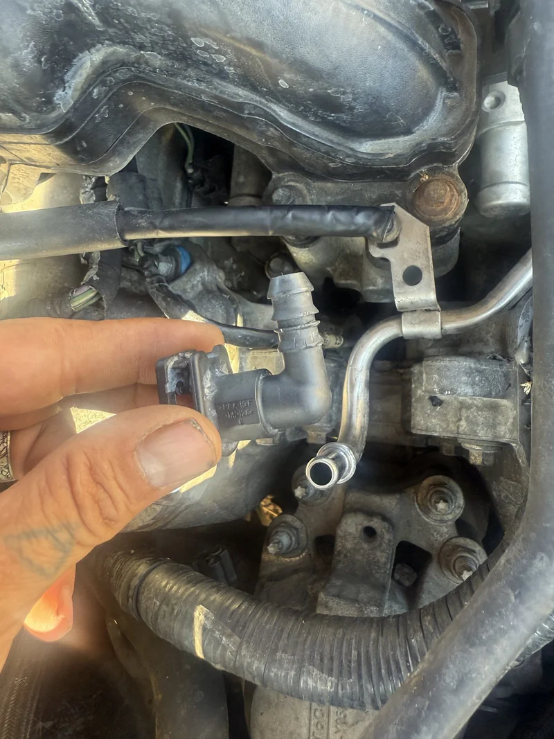 Pulling a plastic elbow that had gone brittle.