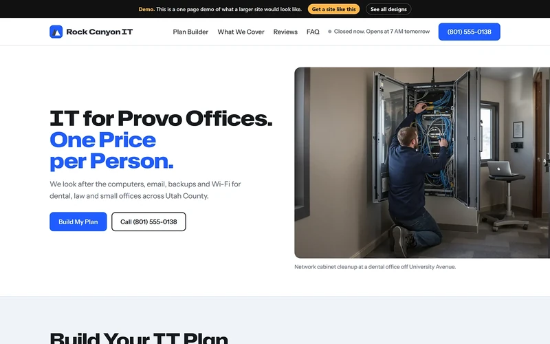 A managed IT site from our design library.